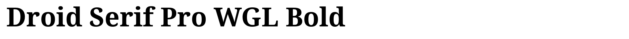 Droid Serif Pro WGL Bold image